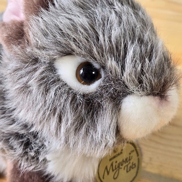 Aurora Miyoni Tots Bunny‎ Rabbit Plush 6" Gray Realistic Stuffed Animal Toy - Picture 6 of 12